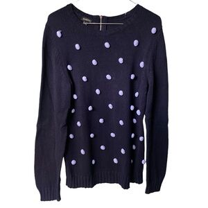 Talbots Navy Baubles Sweater Size Medium